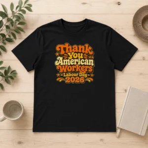 Top Awesome Labour Day 2026 Thank You American Workers Groovy Retro Shir