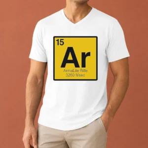 Premium Pretty Armalite Rifle 15 Periodic Table Style AR 15 V-Neck Shirt