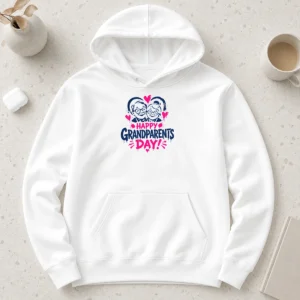 Nice Top Grandparents Day Grunge Paint Splatter Heart Hoodie