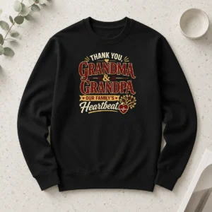 Hot Premium Grandparents Day Thank You Typography For Family Gifts Long Sleeve Shirt