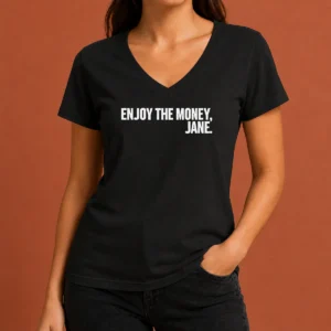 Funny Official Enjoy The Money Jane Sarcastic Saying V-Neck Shirt