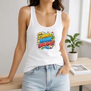 Pretty Pop Art Comic Summer Bank Holiday Beach Ball Wave Tank Top