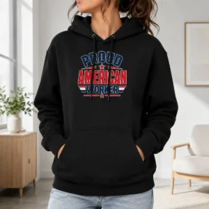 Official Proud American Worker Labour Day Vector Hoodie