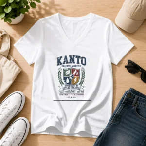Nice Kanto Trainer Academy Department Of Applied Evolution Pallet Town Campus V-Neck Shirt