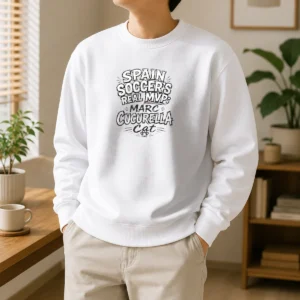Premium Marc Cucurella Cat Meme Spain Soccer Sketch Sweater