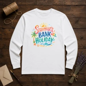 Nice Watercolor Summer Bank Holiday Beach Palm Starfish Shirt - Image 5