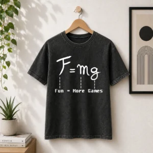 Hot F Equal More Game Washed T-Shirt