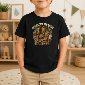 Happy Hot Indigenous Peoples Day Vintage Pride Kids T-Shirt