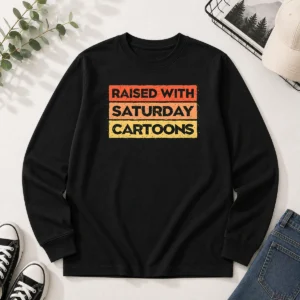 Official Raised With Saturday Cartoons Long Sleeve Shirt