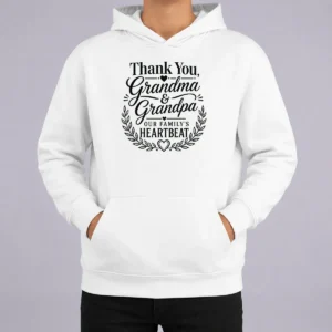Hot Official Grandparents Day Thank You Line Art For Family Love Hoodie