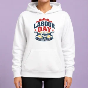 Hot Awesome Vintage Distressed Labour Day Honoring Builders Fist Hoodie