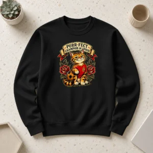 Nice Spanish Soccer Cat Champion Tattoo Sweater