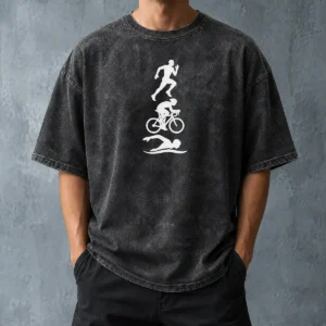 Premium Triathlete Swim Bike Run Washed T-Shirt