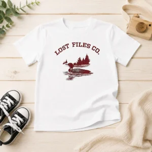 Pretty Loon Bird On Lake Forest Lost Files Co Kids T-Shirt