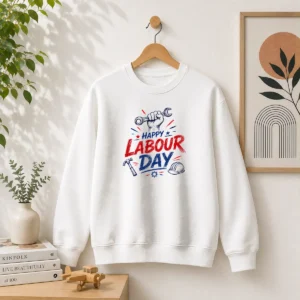 Pretty Happy Labour Day Sketch Hand Wrench Hammer Tools Sweater