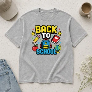 Premium Official Grunge Paint Drip Back To School Pink Black Washed T-Shirt