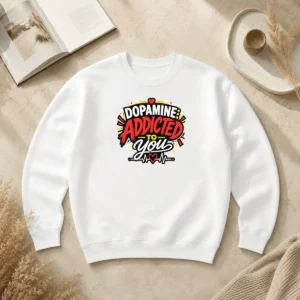 Hot Premium Dopamine Addicted To You Bold Typography Sweater