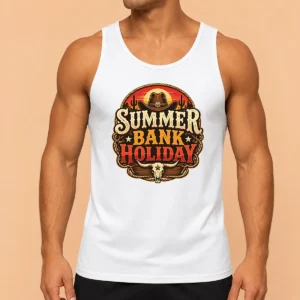 Nice Original Western Cowboy Summer Bank Holiday Bull Skull Desert Tank Top