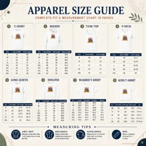 Size chart for Perfect Pretty Grandparents Day Pixel Forever My First Hero with measurements in inches and cm to help choose the right fit