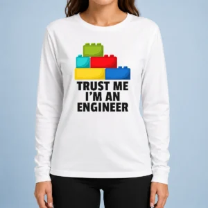 Happy Nice I'M An Engineer Building Blocks Brick Toy Builder Long Sleeve Shirt