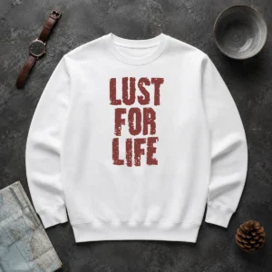 Nice Top Lust For Life Distressed Iggy Pop Music Sweater