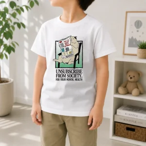 Pretty Cat Unsubscribe From Society How To Avoid Life S Problems How To Disassociate Kids T-Shirt