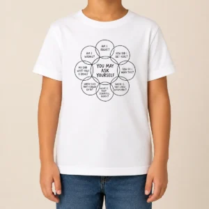 Funny Hot You May Ask Yourself Talking Heads Lyrics Venn Diagram Kids T-Shirt