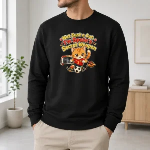 Premium Spain Soccer Cat Meme Funny Soccer Kawaii Sweater
