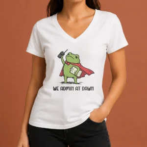Nice Good We Admin At Dawn Assistant Principal Frog V-Neck Shirt