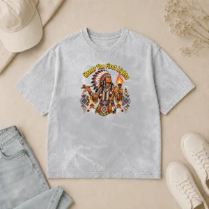 Official Nice Indigenous Peoples Day Pixel Pride Washed T-Shirt