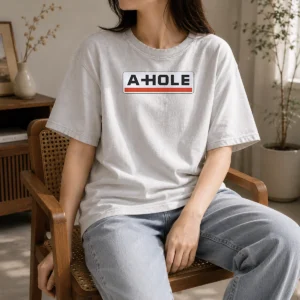 Official A Hole Sarcastic Insult Slang Washed T-Shirt