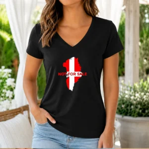 Good Greenland Not For Sale Map Of Greenland Territory V-Neck Shirt
