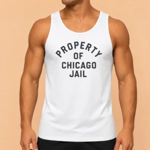 Premium Nice Property Of Chicago Jail Prison Funny Novelty Tank Top