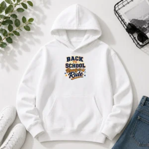 Pretty Back To School Vector Typography Ready To Rule Hoodie