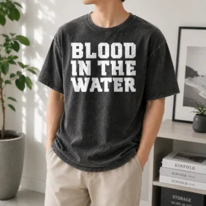 Pretty Clemson Football Blood In The Water Washed T-Shirt