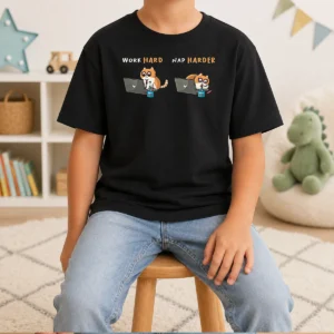 Hot Awesome Work Hard Nap Harder Kids T-Shirt