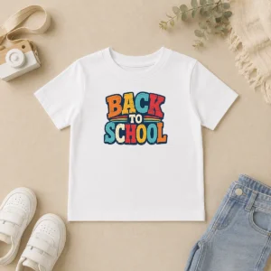 Premium Pretty Colorful Back To School Apple Book Pencil Kids T-Shirt