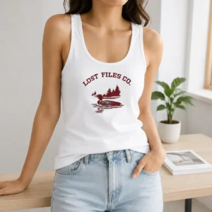 Top Loon Bird On Lake Forest Lost Files Co Tank Top