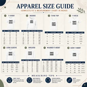 Size chart for Hot Original Sorry No Hablo Fuctardo Sarcastic Language Barrier with measurements in inches and cm to help choose the right fit