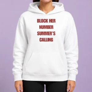 Hot Pretty Block Her Number Summer'S Calling Summer Vibes Hoodie