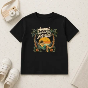 Awesome Hot August Holiday Vintage Vacation Mode Kids T-Shirt