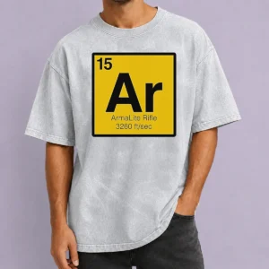 Premium Pretty Armalite Rifle 15 Periodic Table Style AR 15 Washed T-Shirt