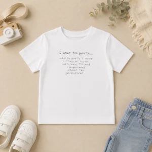 Top Nice I Love To Party Sitting At Home Watching TV Complaining About Government Kids T-Shirt