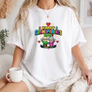 Nice Happy Grandparents Day Pixel Art Retro Thank You