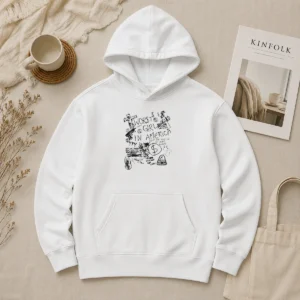 Nice Worst Girl In America From The Town Of St Loser Misery Richard We Should Link Later Hoodie in black, front view with drawstrings and kangaroo pocket