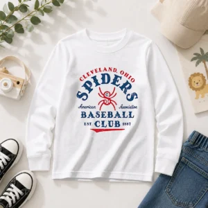 Pretty Vintage Cleveland Spiders American Association Baseball Club Est 1887 Long Sleeve Shirt