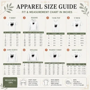 Size chart for Official Awesome Kieran Maguire The Cure with measurements in inches and cm to help choose the right fit