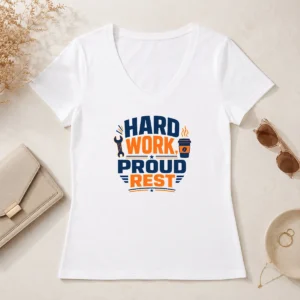 Happy Nice Labour Day Hard Work Pride Typography V-Neck Shirt