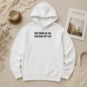 Hot Nice She Think On My Therefore Till I Am Witty Wordplay Hoodie