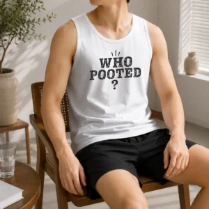 Good WHO Pooted Fart Joke Silly Tank Top